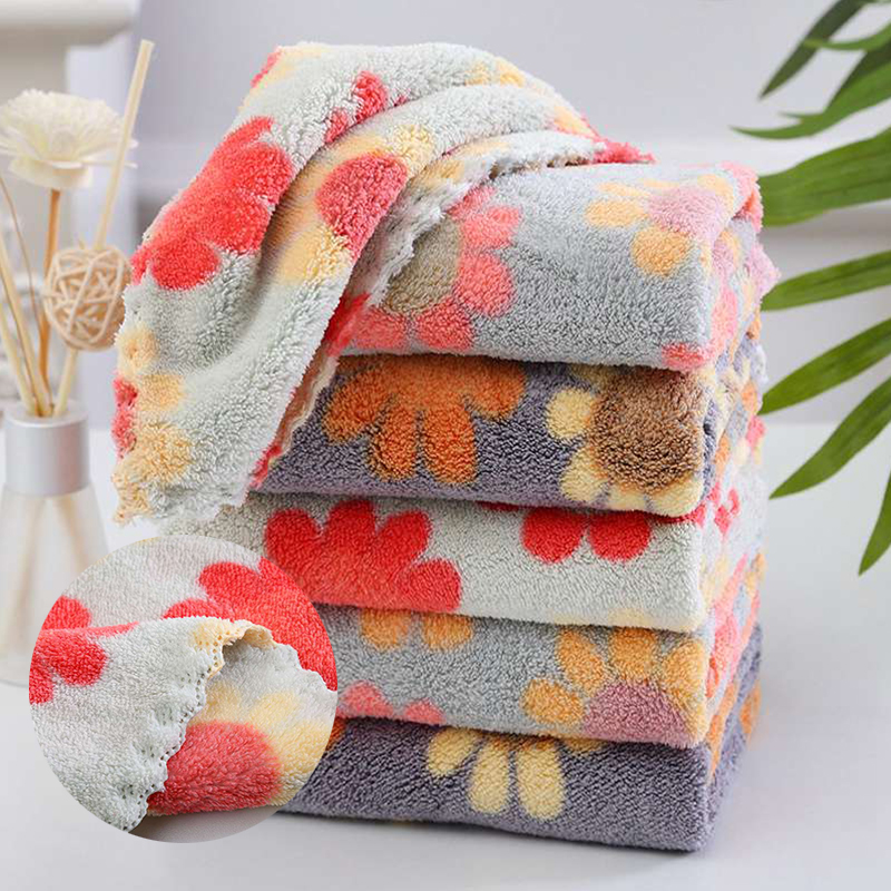 Factory in Stock Coral Fleece Square Towel Soft Absorbent Hand Towel Small Handkerchief Household Small Square Towel Kitchen Rag - Image 13