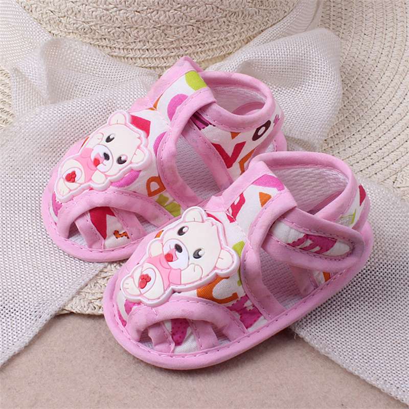 0-1 Years Old Summer New Cartoon Bear Baby's Shoes Cloth Soft Bottom Toddler Sandals Baby Shoes - Image 8