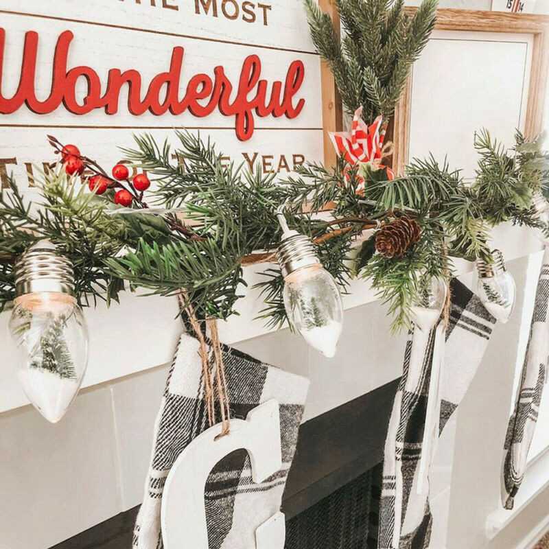 Battery Powered LED Snow Globe Bulb Fairy String Lights Party Xmas Tree Decor - Image 9