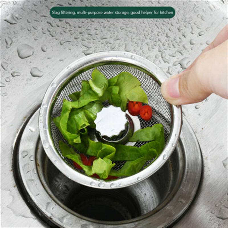 Stainless Steel Kitchen Water Sink Filter Mesh Bathroom Drain Hair Catcher - 图片 15