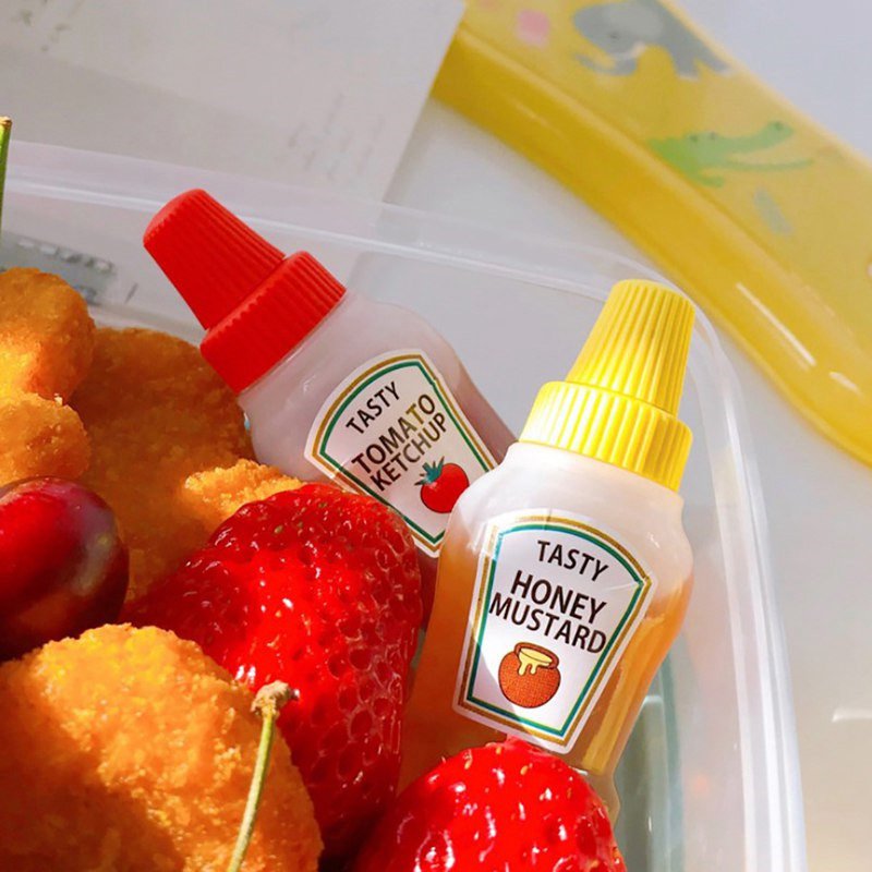 Kitchen Portable Seasoning Bottle Mini Ketchup Bottle Portable Small Pot Salad Soy Sauce Spray Bottle Ketchup Honey Mustard - 图片 8