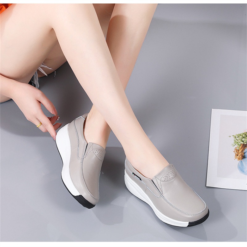 Cross-Border Platform Shoes for Women 2024 Spring and Summer New Slip-on Low-Cut Loafers Rocking Shoes Versatile Single-Layer Shoes Women - 图片 19