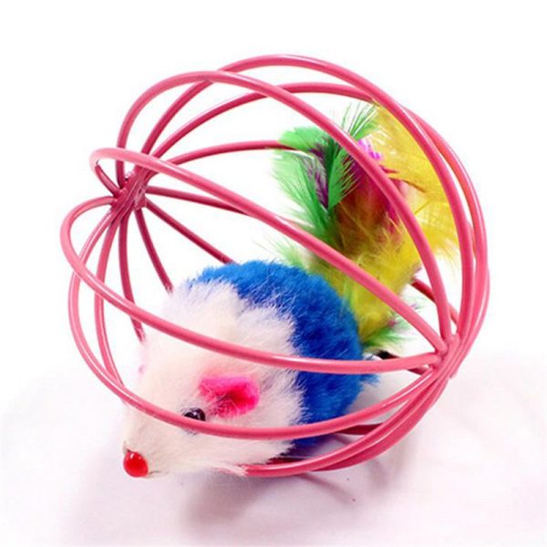 1pc Cat Toy Stick Feather Wand With Bell Mouse Cage Toys Plastic Artificial Colorful Cat Teaser Toy Pet Supplies Random Color - Image 8