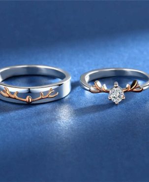 Gorgeous 925 Silver Wedding Couple Rings Jewelry White Sapphire Ring Size 6-10
