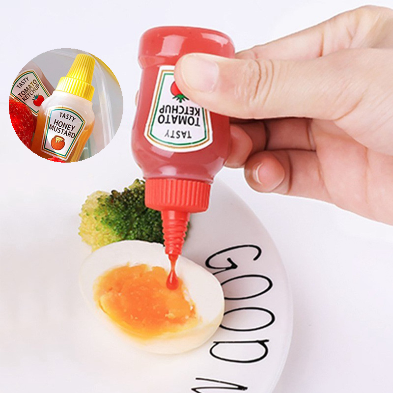 Kitchen Portable Seasoning Bottle Mini Ketchup Bottle Portable Small Pot Salad Soy Sauce Spray Bottle Ketchup Honey Mustard - 图片 12