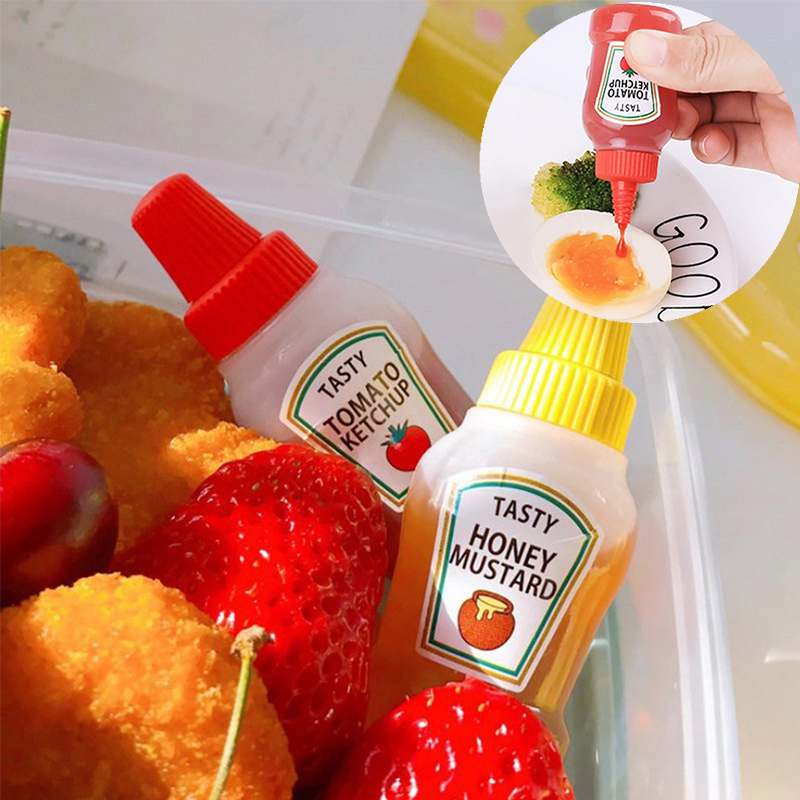 Kitchen Portable Seasoning Bottle Mini Ketchup Bottle Portable Small Pot Salad Soy Sauce Spray Bottle Ketchup Honey Mustard - 图片 17