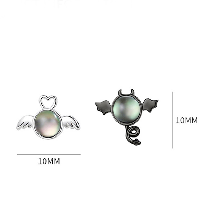 Trendy INS Angels and Demons Feminia Sleek Earring S925 Minimalist Inlaid Earrings Hot Sale Personalized Bella Anniversary Gift - Image 10