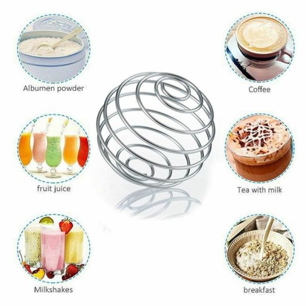 Kitchen Stainless Steel Blender Agitator Mixed Shaker Protein Mixer Wire Ball - Image 2