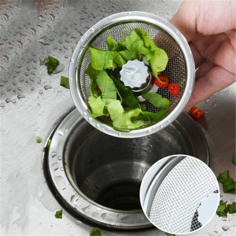 Stainless Steel Kitchen Water Sink Filter Mesh Bathroom Drain Hair Catcher - 图片 16