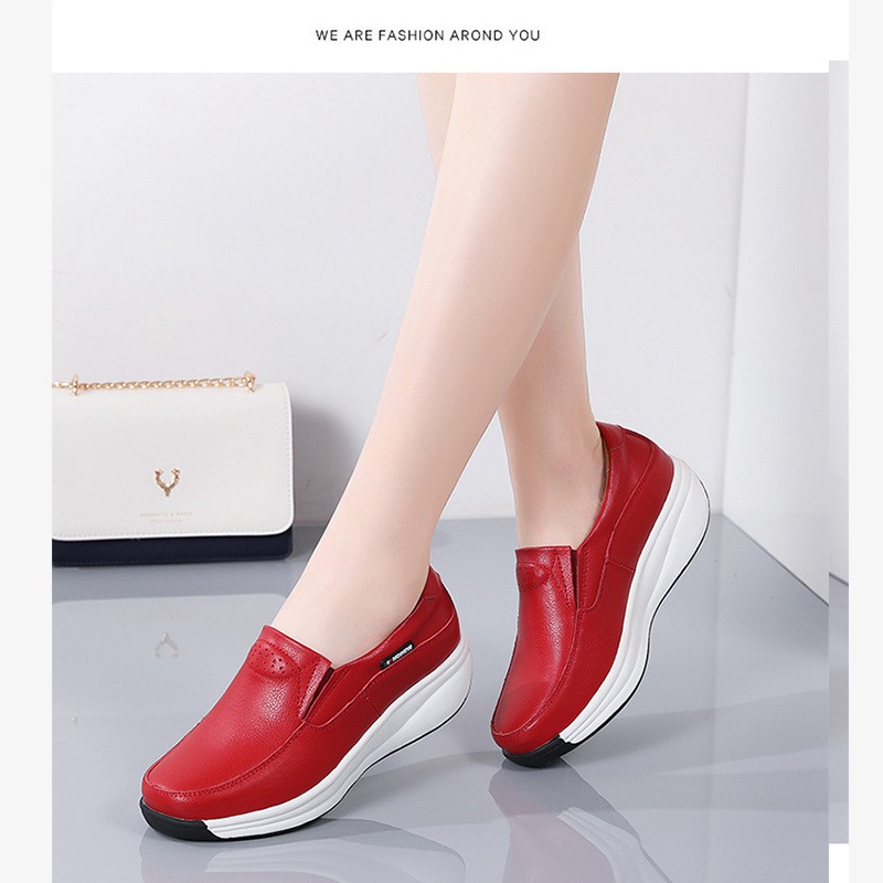Cross-Border Platform Shoes for Women 2024 Spring and Summer New Slip-on Low-Cut Loafers Rocking Shoes Versatile Single-Layer Shoes Women - 图片 20