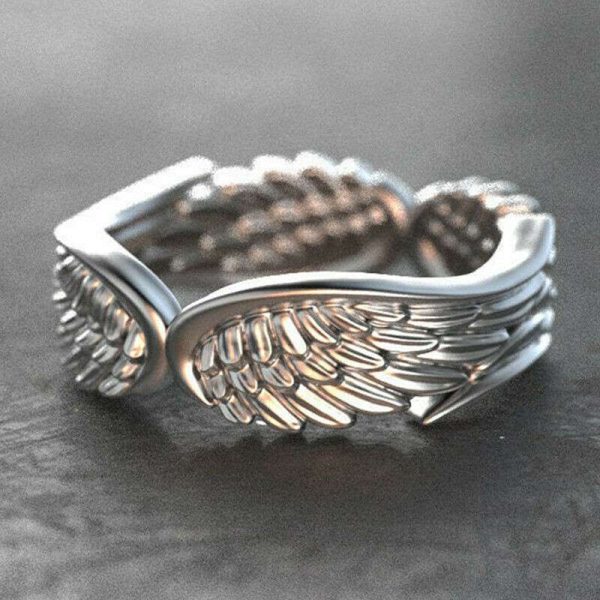 Gorgeous Angel Wings Women Wedding Rings 925 Silver Jewelry Ring Size 6-10 - Image 4