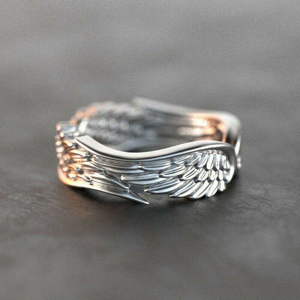 Gorgeous Angel Wings Women Wedding Rings 925 Silver Jewelry Ring Size 6-10 - Image 5