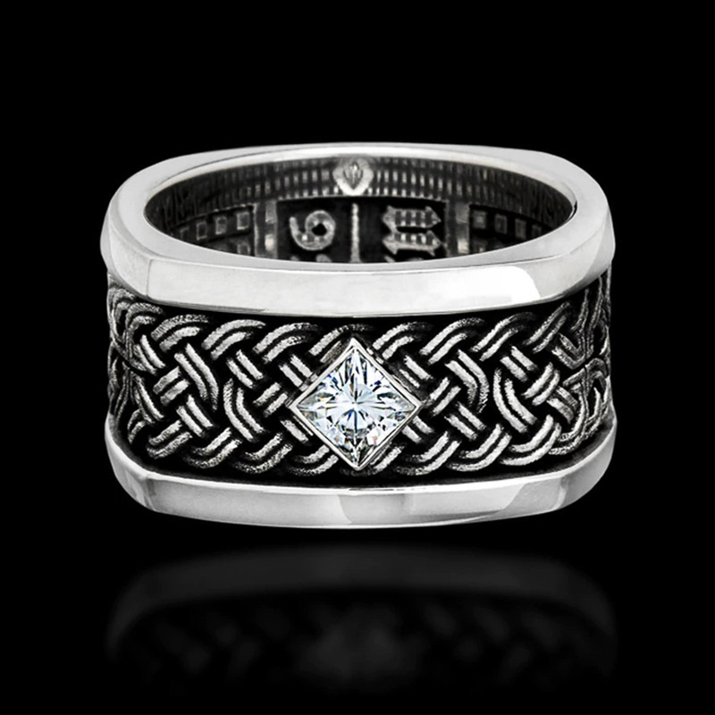 Fashion 925 Silver Rings for Men Jewelry Party Rings Free Shipping Size 6-13