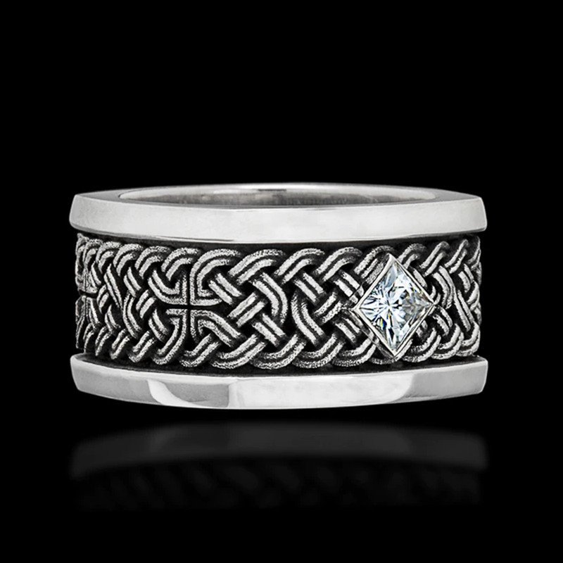 Fashion 925 Silver Rings for Men Jewelry Party Rings Free Shipping Size 6-13 - 图片 3