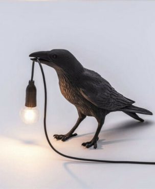 Seletti Bird Table Lamps Resin Crow Desk Lamp Bedroom Wall Sconce Light UK PLUG