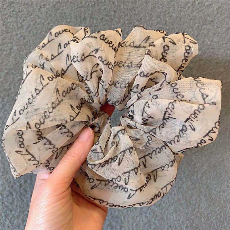 Oversized Hair Scrunchies For Women Solid Satin Silk Scrunchie Hair Rubber Bands Elastic Hair Ties Accessories Ponytail Holder - Image 5