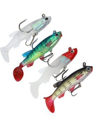 Shoal Shad ,2 Full Lures Per Packet , 14g  Weedless Bass Sea Fishing Lures