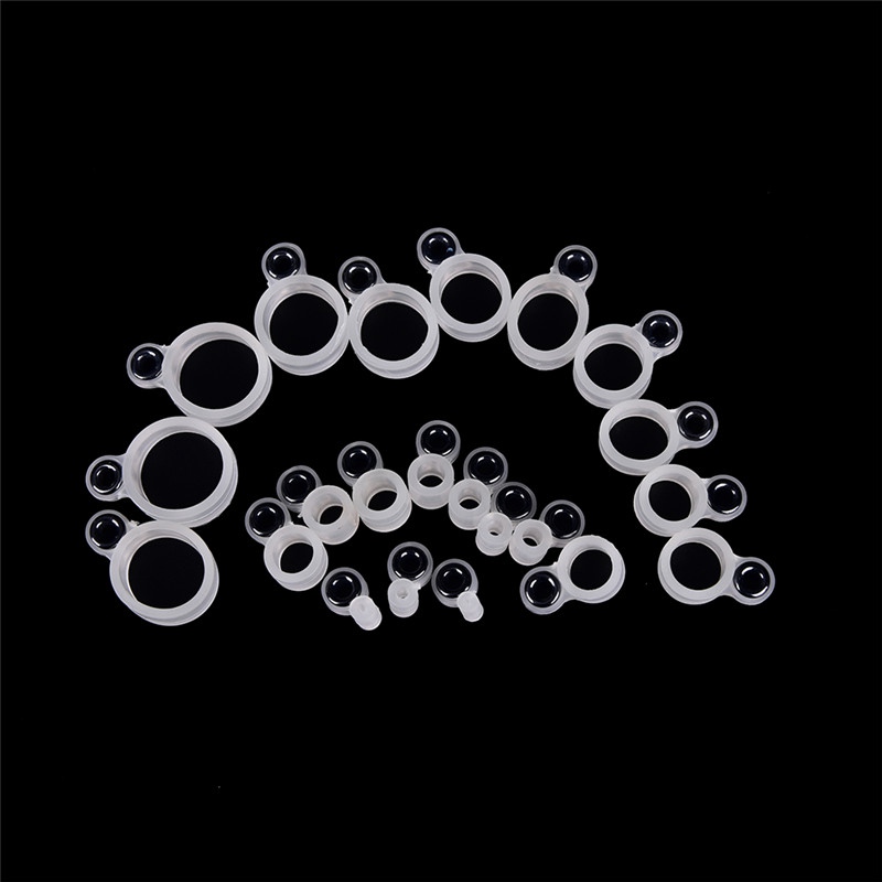 14Pcs Fishing Rod Wire Ring Silicone Fishing Line Guide Ring Different Size