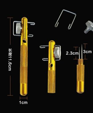 Fishing Line Knot-tying Tool Tied Hook Manual Dual Needle Wire Fishing