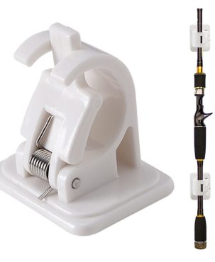 2pcs Wall Mounted Fishing Rod Racks Storage Clips Clamps Holder Rack Organiz