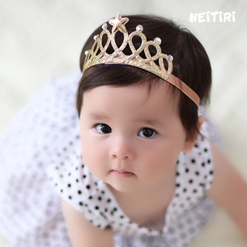 Korean Hair Accessories Children's Birthday Crown Hair Band Girls Jewelry Cute Babies' Headwear Baby Girl Headband Amazon