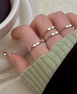 Tiny Initial Letter Rings For Women Fashion A-Z Letter Finger Stainless Steel Ring Aesthetic Wedding Jewelry Gift bijoux femme