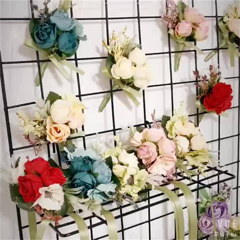 Wholesale Wedding New Bridesmaid Wrist Flower Artificial Flower Groom Groomsman Corsage Shoes and Hats Clothing Floral Decorations Gift Packaging
