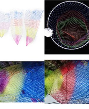 high quality nylon Fishing Nets Collapsible Fishing Tools Rhombus Mesh Hole