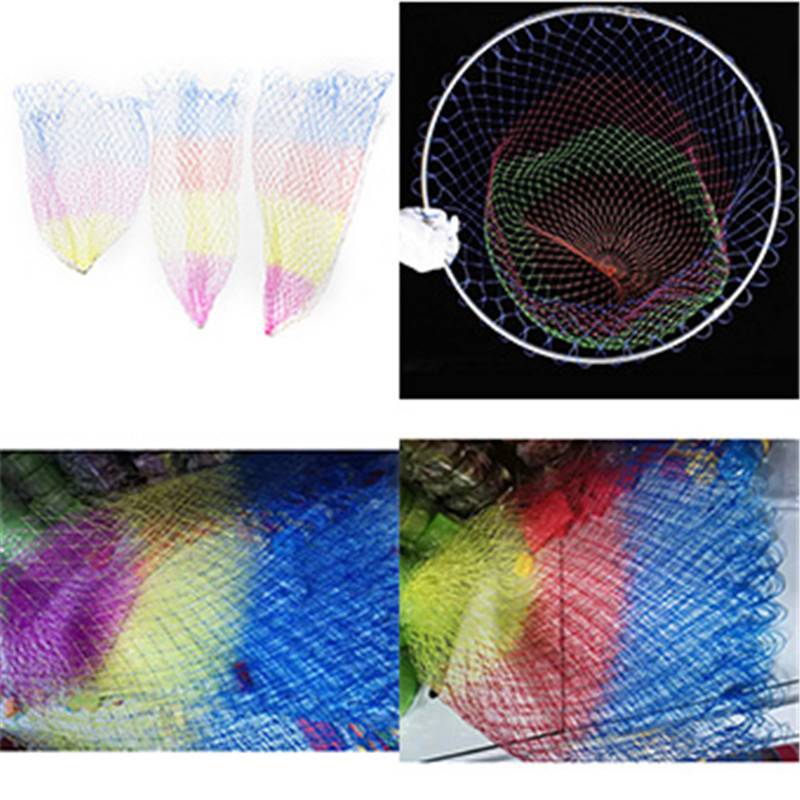 high quality nylon Fishing Nets Collapsible Fishing Tools Rhombus Mesh Hole