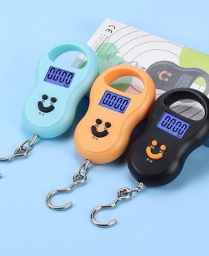 Portable 50Kg 10g Hanging Scale  Digital Scale BackLight Electronic  Fishing Weights Pocket Scale Luggage Scales Black