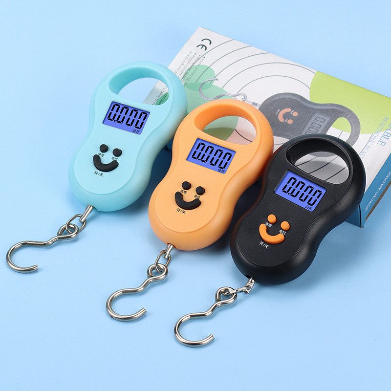 Portable 50Kg 10g Hanging Scale Digital Scale BackLight Electronic Fishing Weights Pocket Scale Luggage Scales Black