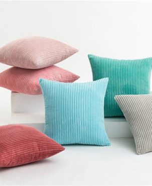 Plush Velvet Square Cushion Cover Corduroy Winter Pillow Case Sofa Home Decor