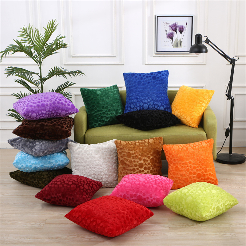 INS Style Short Plush Pillow Model Room Sofa Decorative Pillow Amazon Pillow Cover Wholesale Bedside Supplies