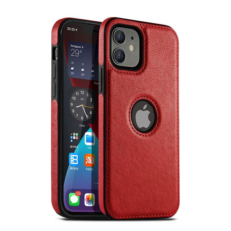 For iPhone 13 12 Pro Max Case Slim Leather Luxury Thin Shockproof Cover Casus - Image 3
