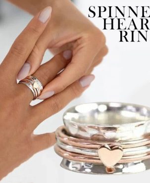 Anxiety Ring Figet Spinner Rings Women Rotate Freely Spinning Anti Stress Rings
