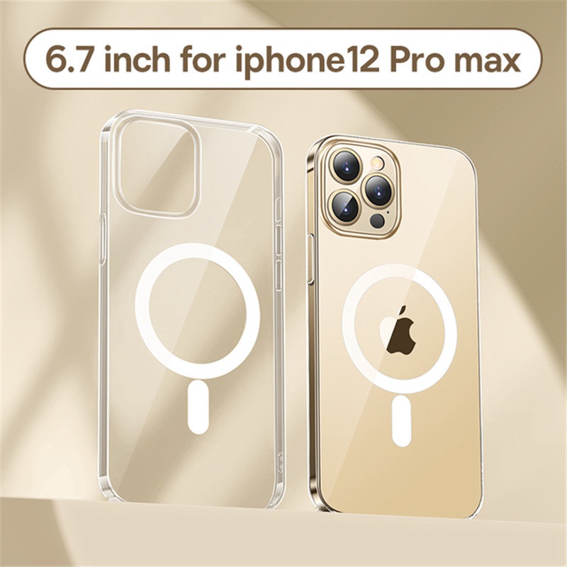 Transparent Magnetic Phone Case for iPhone 13 Pro Max 13pro Wireless Charging Cover For iPhone 12 12 Pro Max Magnet Case - Image 3