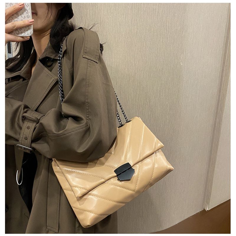 New Casual Chain Crossbody Bags For Women Fashion Simple Shoulder Bag Ladies Designer Handbags PU Leather Messenger Bags - 图片 4