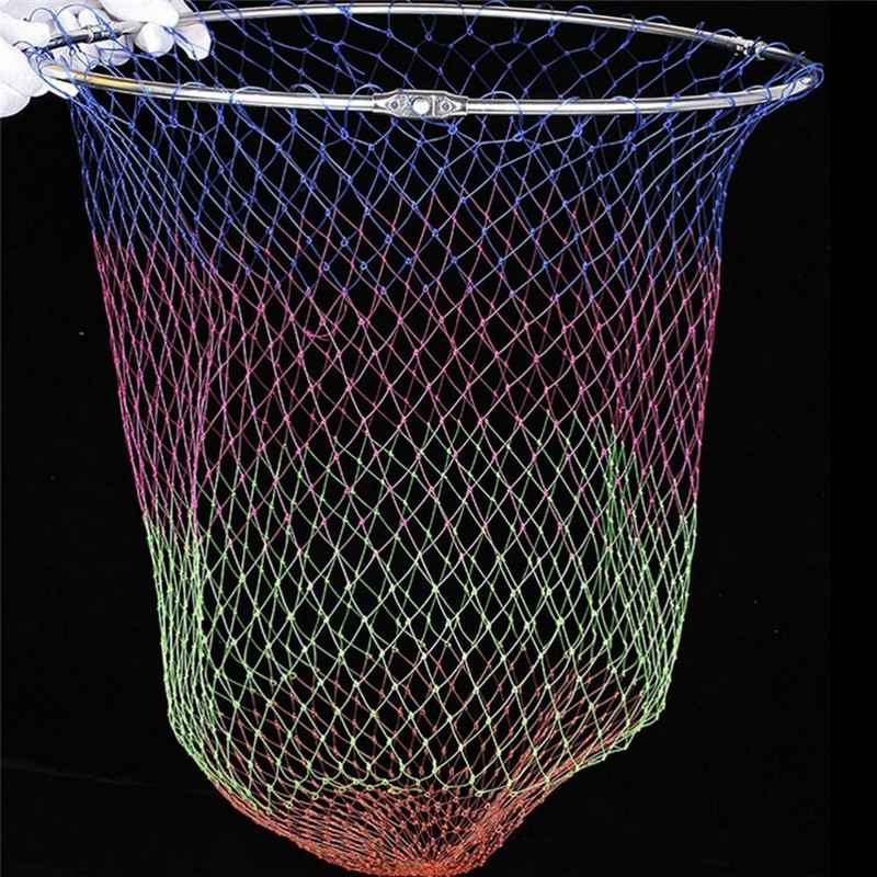 high quality nylon Fishing Nets Collapsible Fishing Tools Rhombus Mesh Hole - Image 3