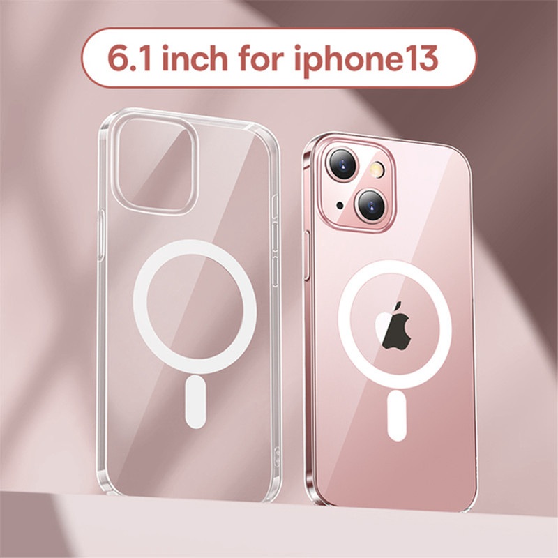 Transparent Magnetic Phone Case for iPhone 13 Pro Max 13pro Wireless Charging Cover For iPhone 12 12 Pro Max Magnet Case - Image 4