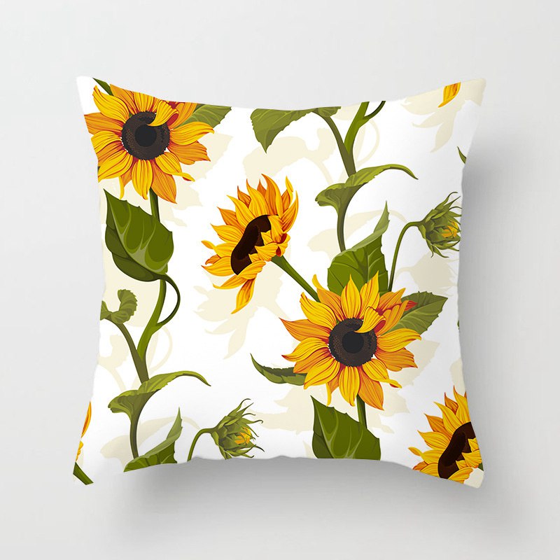 Spring and Summer New Sunflower SUNFLOWER Pillow Cover Home Sofa Cushion without Core Flower Cushion Cover - Image 3