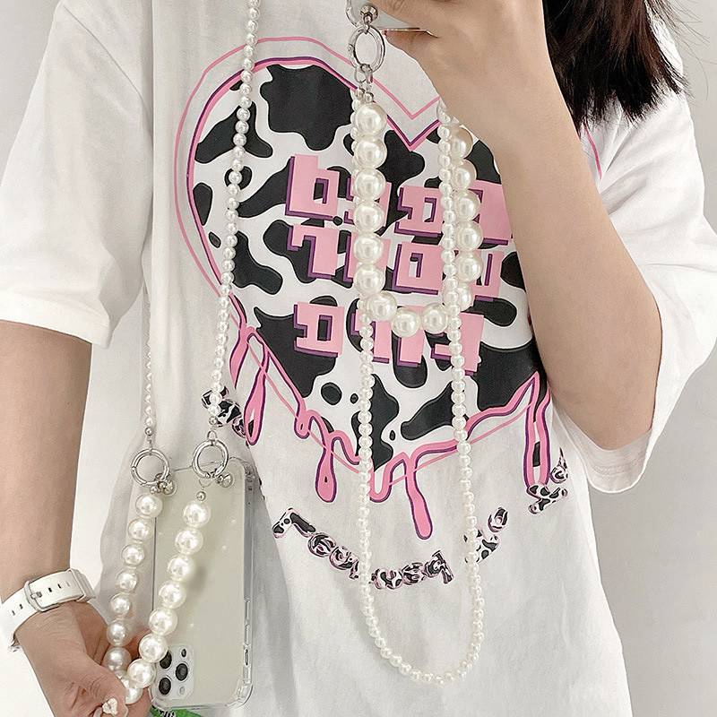 Pearl Bracelets chain Crossbody Lanyard Necklace soft case for iphone 12 Pro Max MiNi 11 Pro XR X XS 7 8 - 图片 4