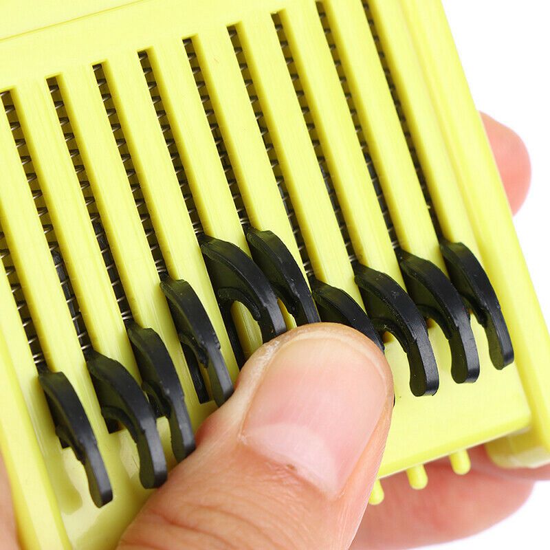 1PC Fishing Rig Board Plastic Double Side Spring Hooks Storage Catch Holder - Image 3