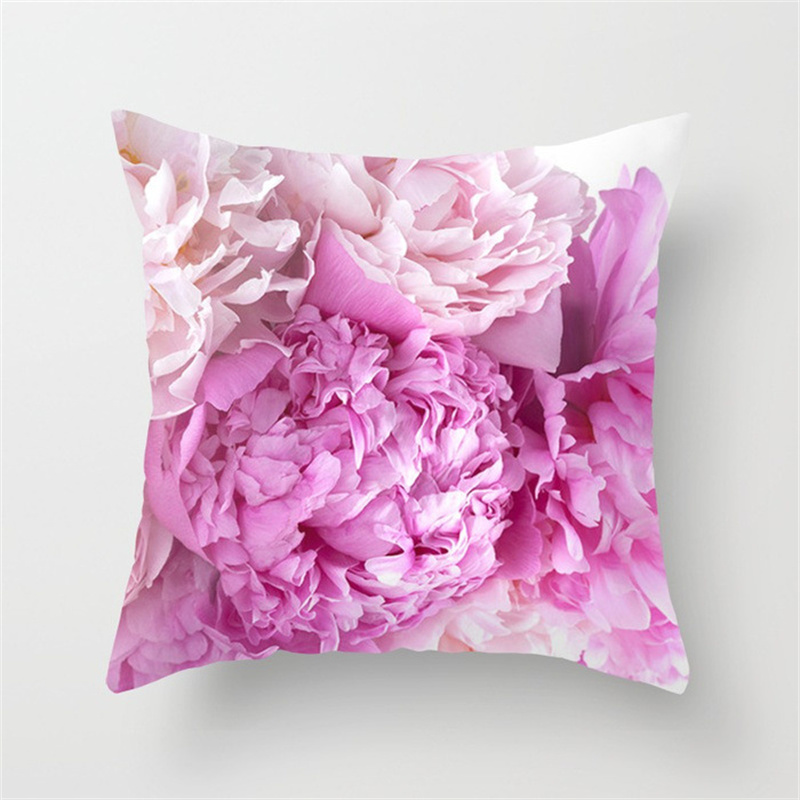 American Rose Pillow Cover Peach Skin Fabric Sofa and Bed Cushions Pillowcase Amazon Home Pillow Cover - Image 4