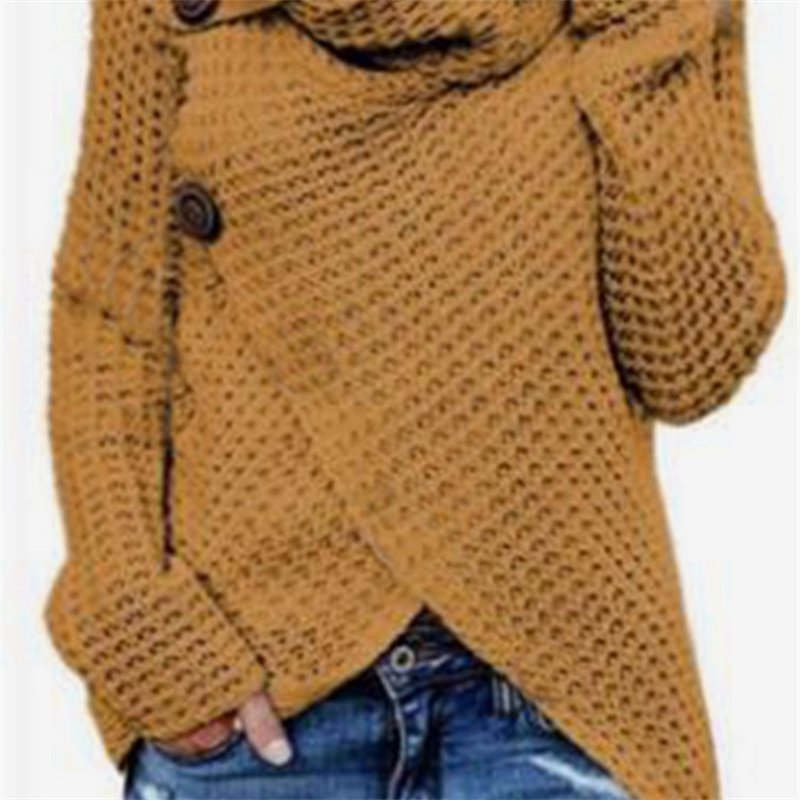 2024 Autumn Winter Sweater Ol Commuter Amazon Amazon Turtleneck Cardigan Solid Color Sweaters Women's Clothing One Piece Dropshipping - 图片 4
