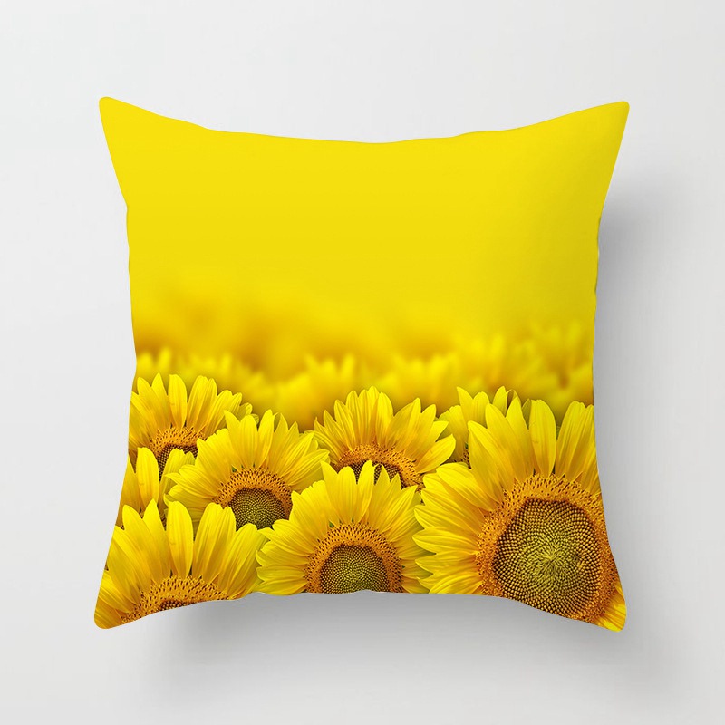 Spring and Summer New Sunflower SUNFLOWER Pillow Cover Home Sofa Cushion without Core Flower Cushion Cover - Image 5