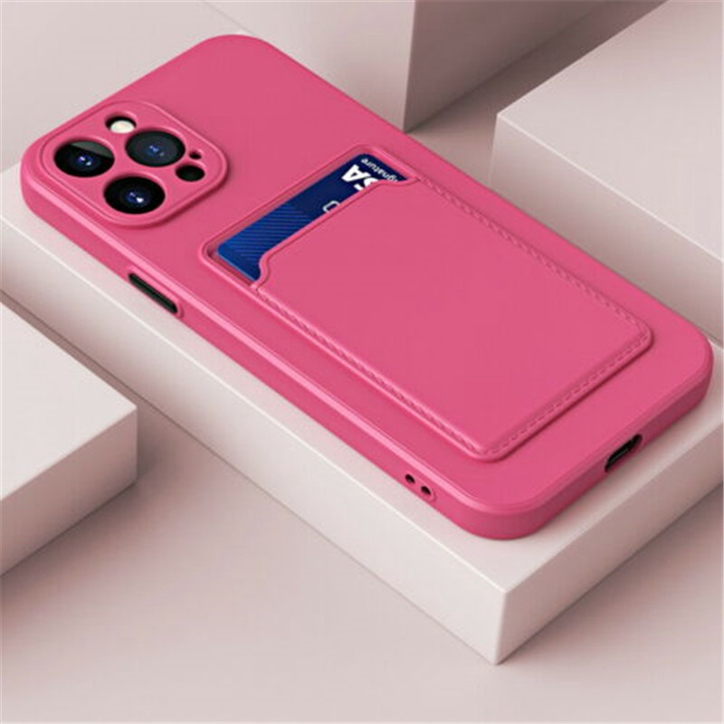 Shockproof Card Holder TPU Slot Case For iPhone 13 Pro Max 12 11 XS XR 8 7 Cover - Image 6