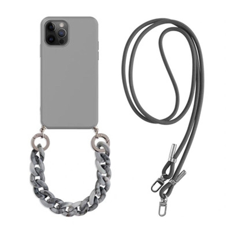 INS Crossbody Lanyard Necklace Marble Chain Silicone Case for Iphone 13 12 Mini 11 Pro XS Max XR X 8 7 6S 6 Plus SE 2020 Cover - Image 6