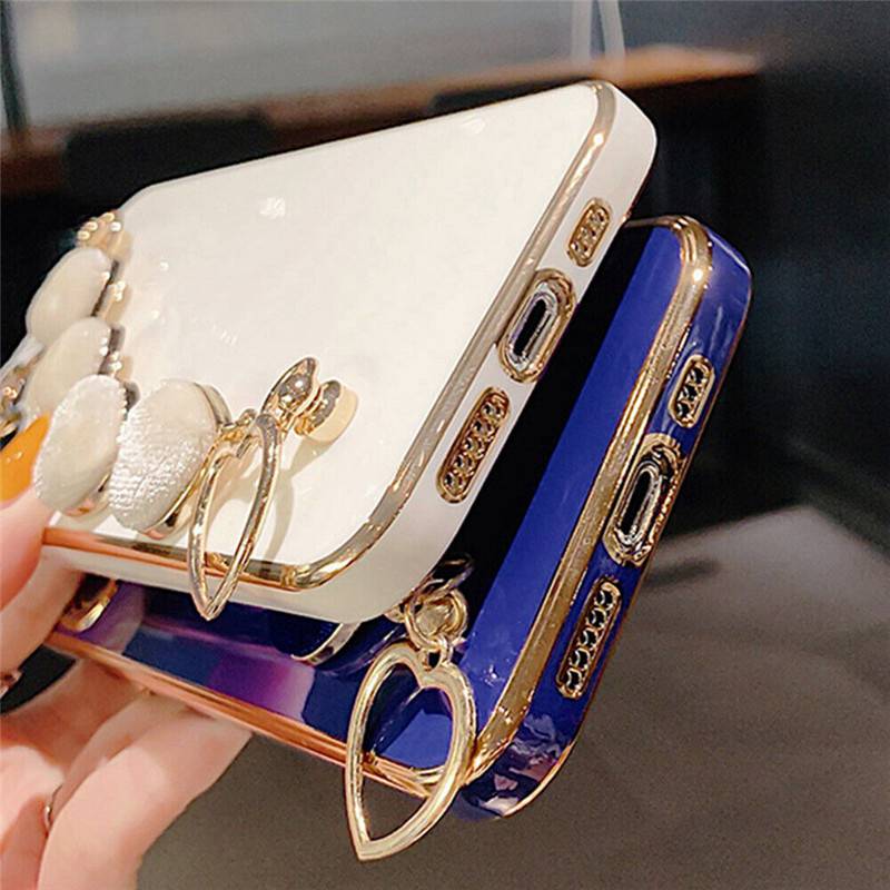 Cute 3D Heart Bracelet Chain Shockproof Case Cover For iPhone 11 12 13 Pro Max - Image 6