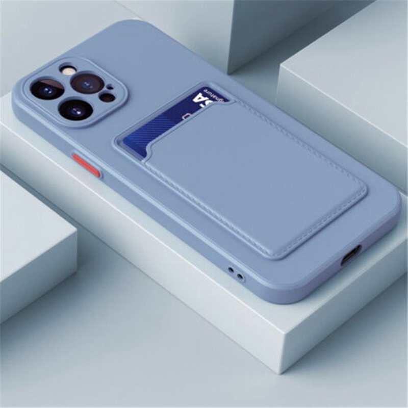 Shockproof Card Holder TPU Slot Case For iPhone 13 Pro Max 12 11 XS XR 8 7 Cover - Image 7