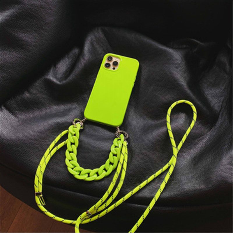 INS Crossbody Lanyard Necklace Marble Chain Silicone Case for Iphone 13 12 Mini 11 Pro XS Max XR X 8 7 6S 6 Plus SE 2020 Cover - Image 7
